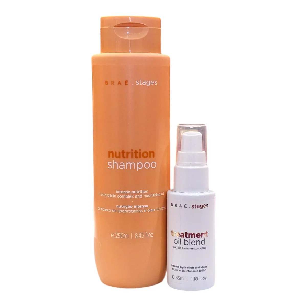 KIT BRAé STAGES NUTRITION - SHAMPOO 250ML + TREATMENT OIL BLEND 35ML