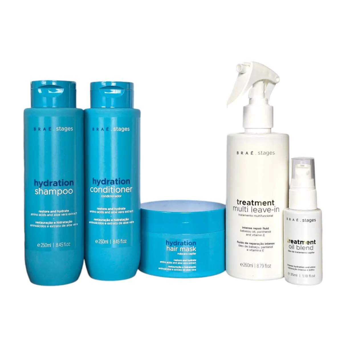 KIT BRAé STAGES HYDRATION - HIDRATAçãO CABELOS SECOS (5 PRODUTOS)