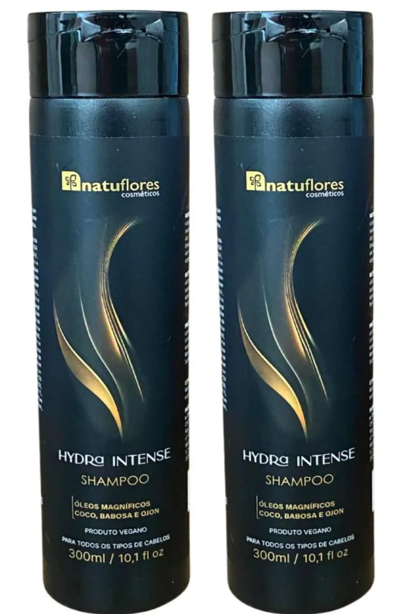 SHAMPOO VEGANO HYDRA INTENSE OLEOS MAGNIFICOS 300 ML NATUFLORES  KIT 2UN