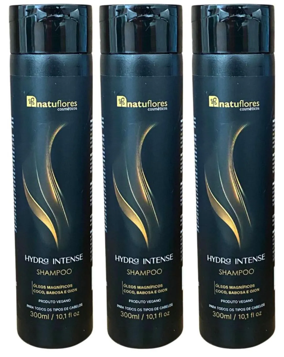 SHAMPOO VEGANO HYDRA INTENSE OLEOS MAGNIFICOS 300 ML NATUFLORES  KIT 3UN