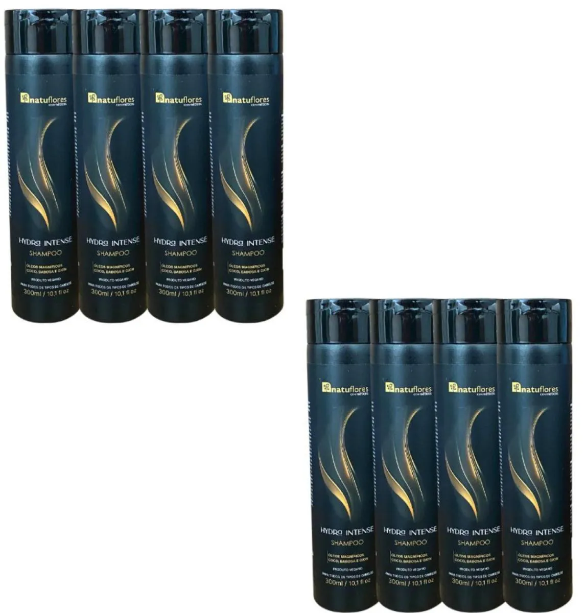 SHAMPOO VEGANO HYDRA INTENSE OLEOS MAGNIFICOS 300 ML NATUFLORES  KIT 8UN