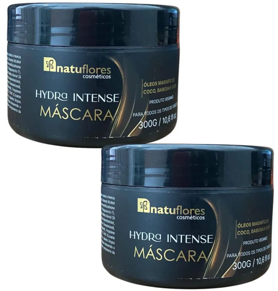MASCARA  VEGANO HYDRA INTENSE OLEOS MAGNIFICOS 300 ML NATUFLORES KIT 2UN