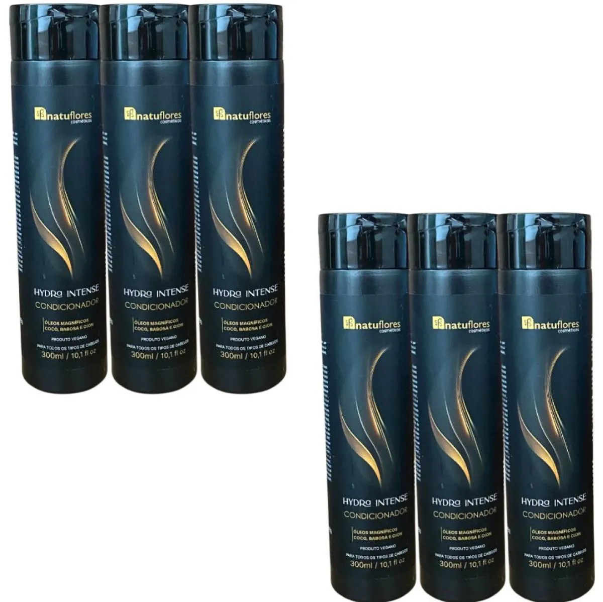 CONDICIONADOR  VEGANO HYDRA INTENSE OLEOS MAGNIFICOS 300 ML NATUFLORES KIT 6UN