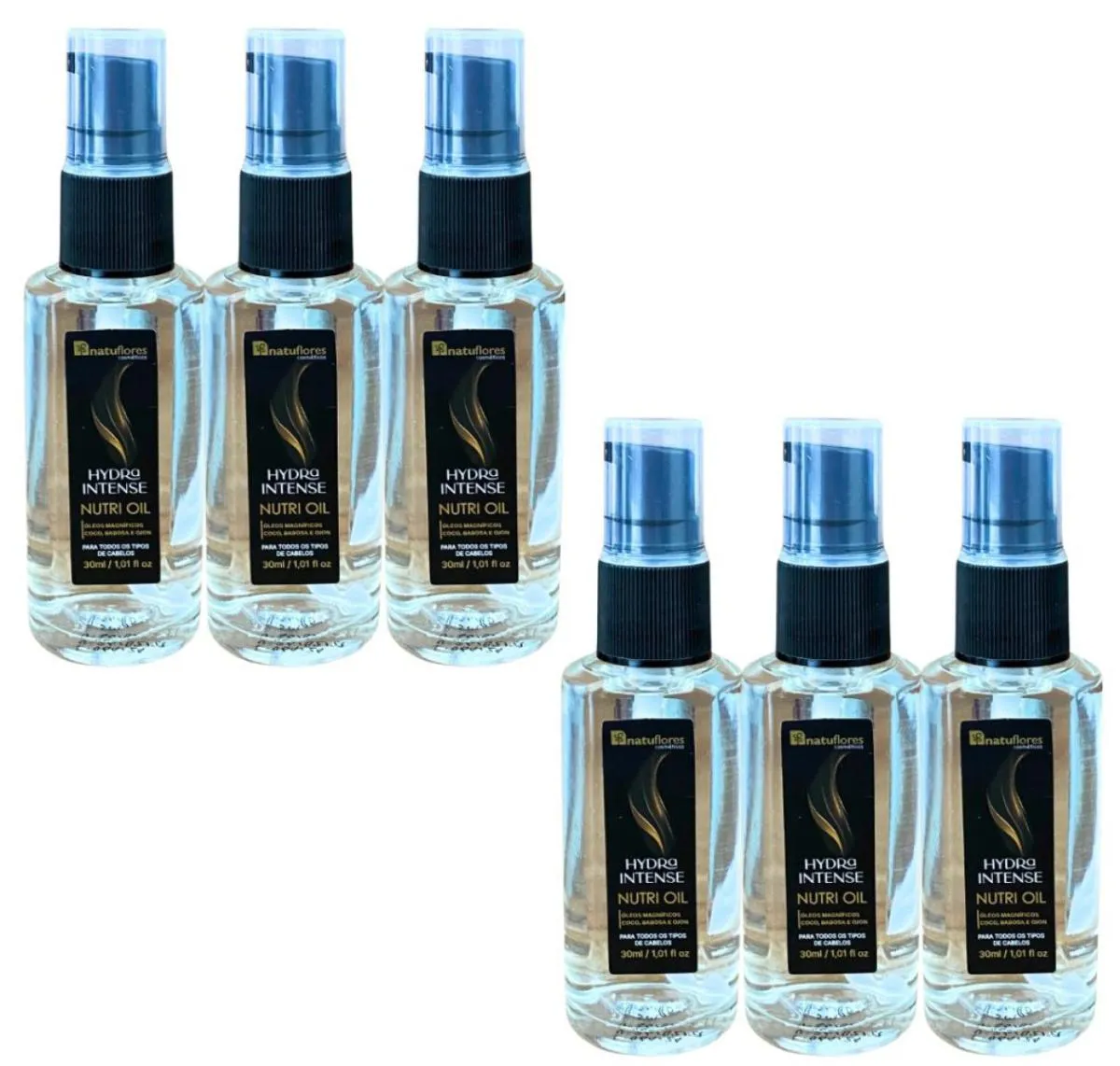 OLEO NUTRITIVO  VEGANO HYDRA INTENSE OLEOS MAGNIFICOS 30ML NATUFLORES KIT 6UN