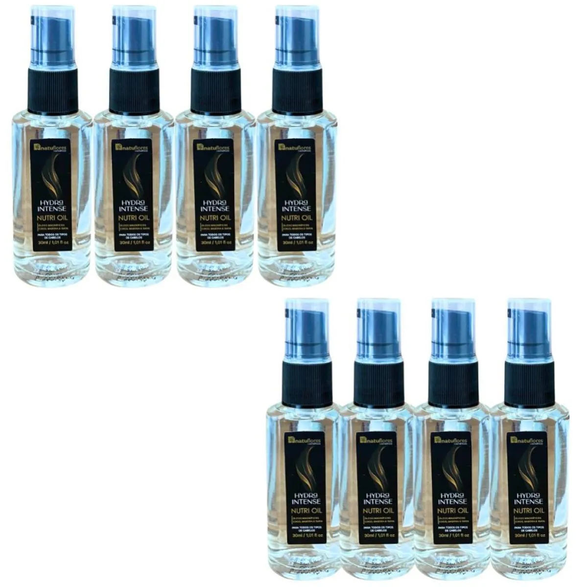 OLEO NUTRITIVO  VEGANO HYDRA INTENSE OLEOS MAGNIFICOS 30ML NATUFLORES KIT 8UN