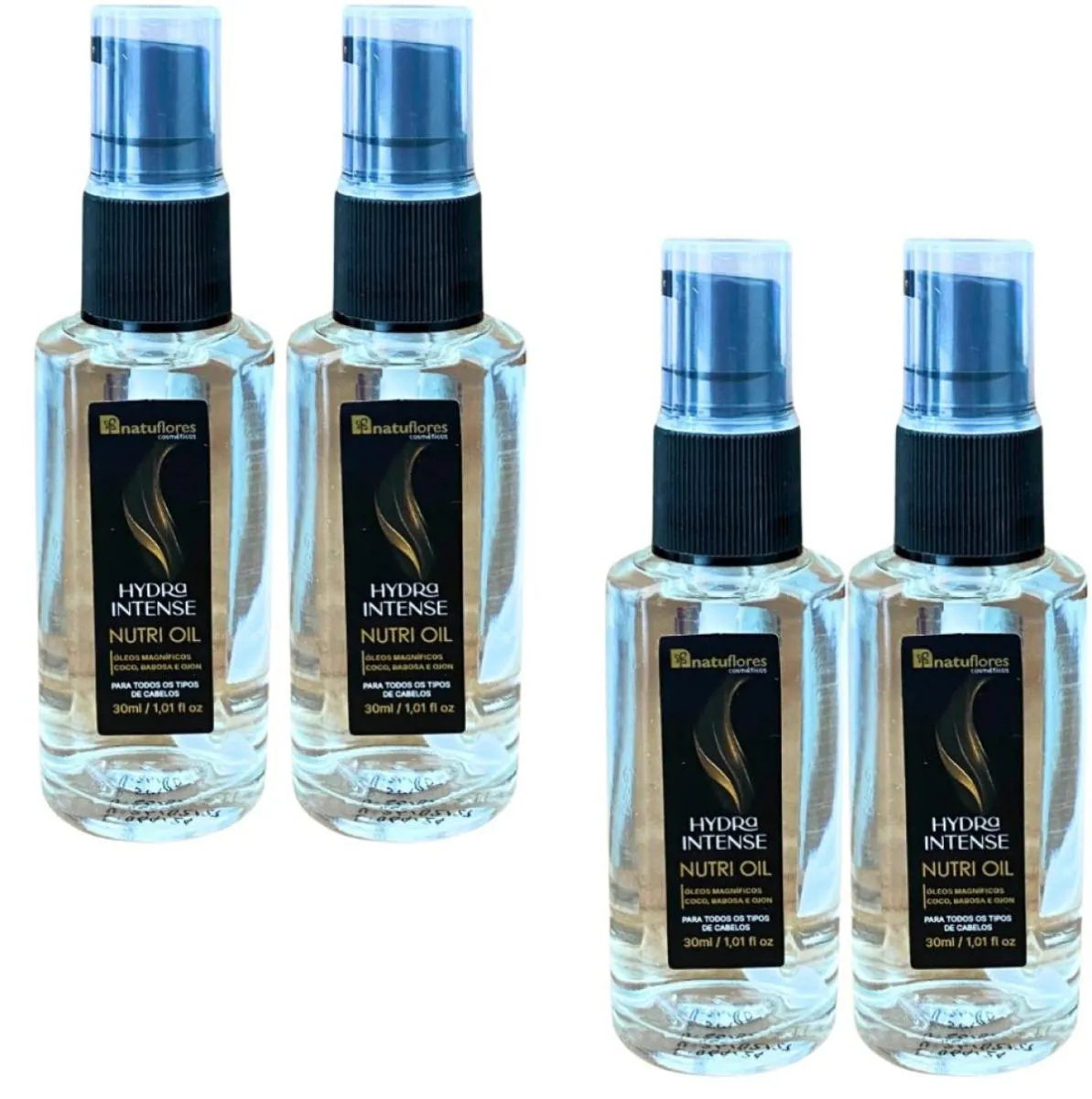 OLEO NUTRITIVO  VEGANO HYDRA INTENSE OLEOS MAGNIFICOS 30ML NATUFLORES KIT 4UN