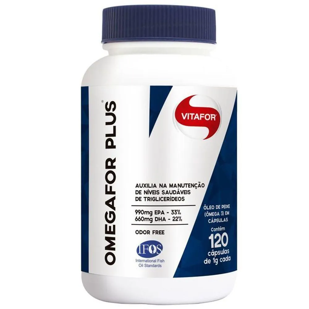 KIT 2 ôMEGAFOR PLUS 1000MG VITAFOR 120 CáPSULAS