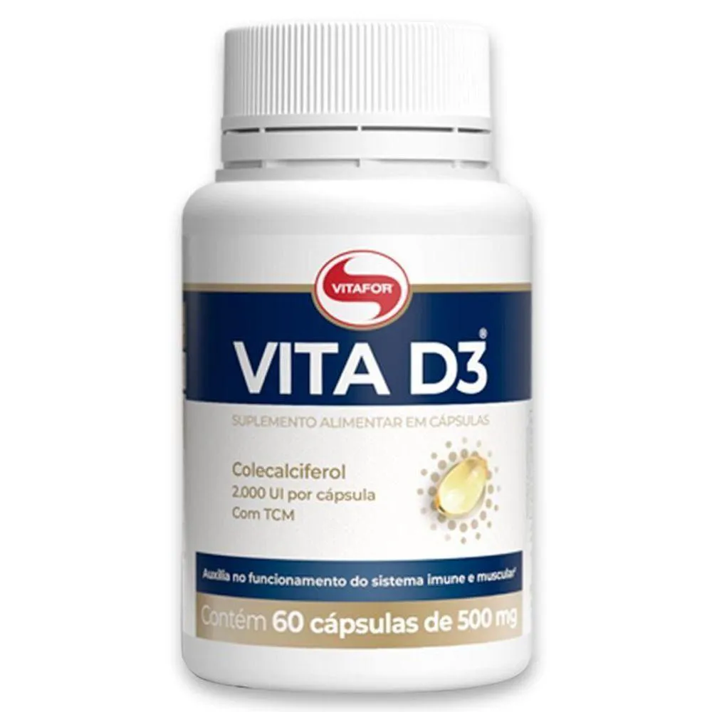 KIT 5 VITA D3 VITAMINA D 60 CáPSULAS VITAFOR