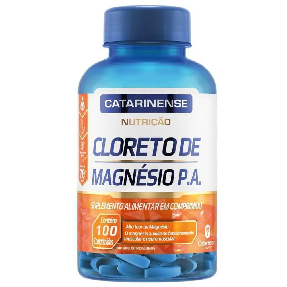 KIT 5 CLORETO DE MAGNéSIO P.A. CATARINENSE 100 COMPRIMIDOS