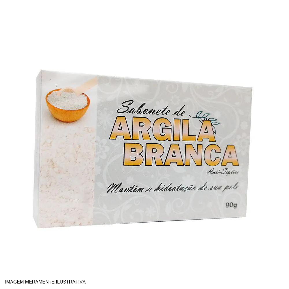 SABONETE DE ARGILA BRANCA - 90G