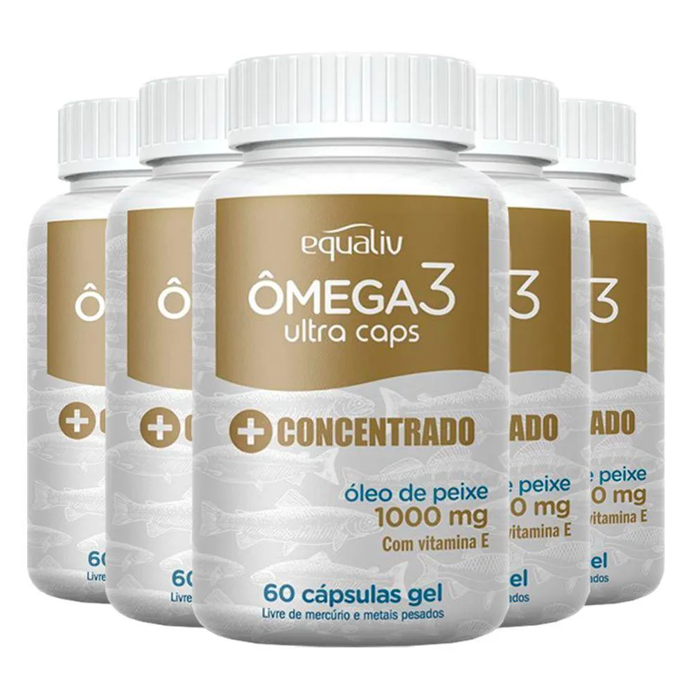 KIT 5 ôMEGA 3 ULTRA EQUALIV 60 CáPSULAS