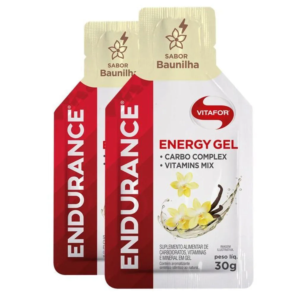 KIT 2 ENDURANCE ENERGY GEL VITAFOR CAIXA 12 SACHêS