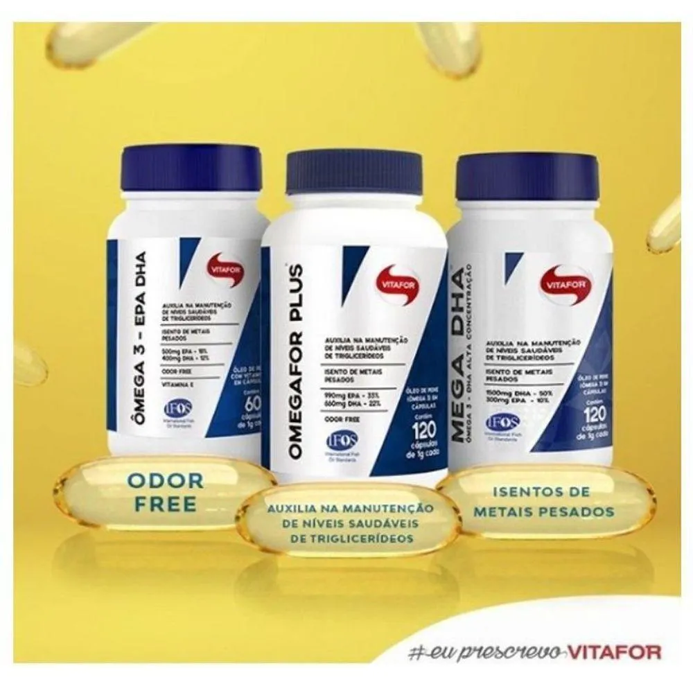 ÔMEGAFOR PLUS 1000MG VITAFOR 120 CáPSULAS