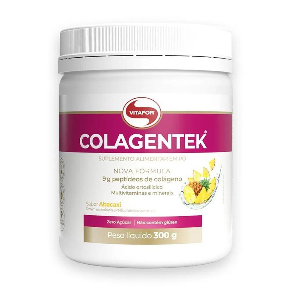 COLáGENO HIDROLISADO COLAGENTEK VITAFOR 300G ABACAXI