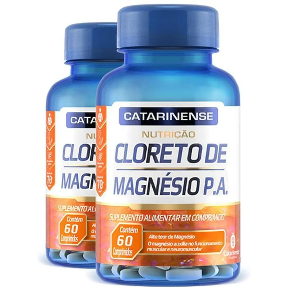 KIT 2 CLORETO DE MAGNéSIO P.A. CATARINENSE 60 CáPSULAS