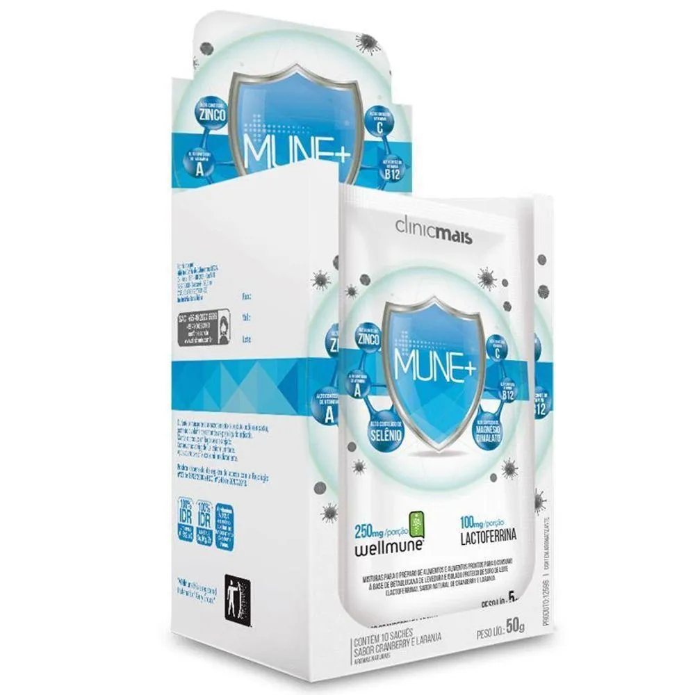 KIT 2 MUNE + PARA IMUNIDADE WELLMUNE CHá MAIS 10 SACHêS