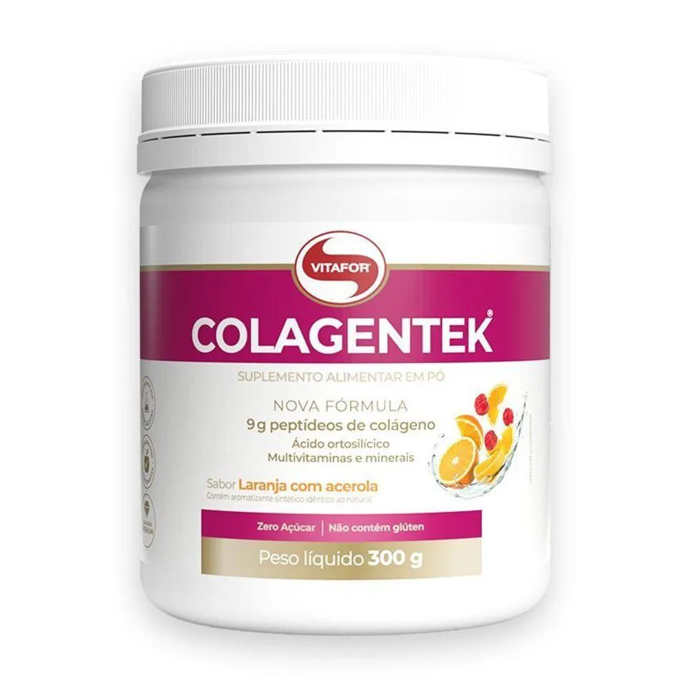 COLáGENO HIDROLISADO COLAGENTEK VITAFOR 300G LARANJA
