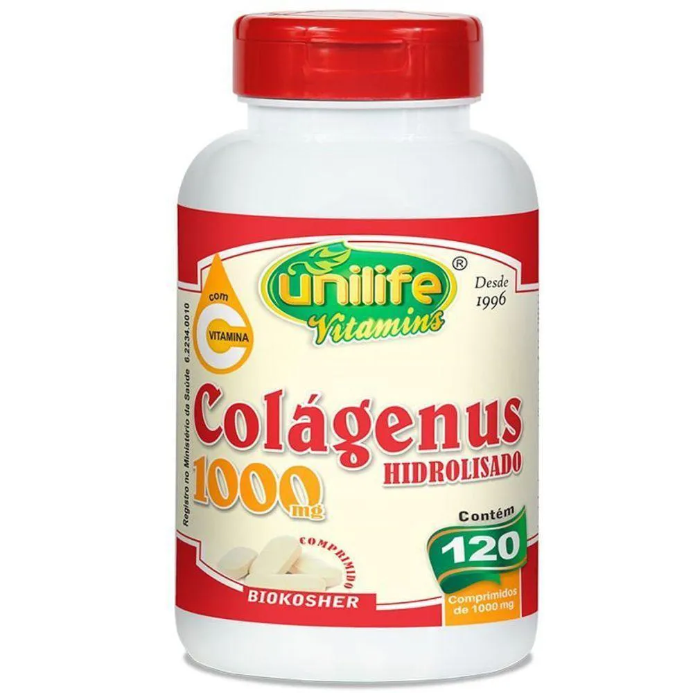 KIT 2 COLáGENO HIDROLISADO 1000MG 120 CáPSULAS UNILIFE