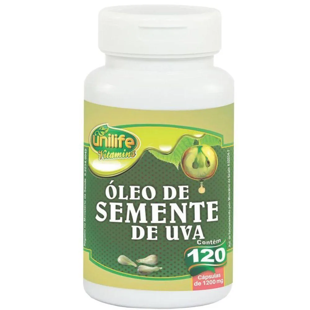 ÓLEO DE SEMENTE DE UVA 1200MG 120CAP