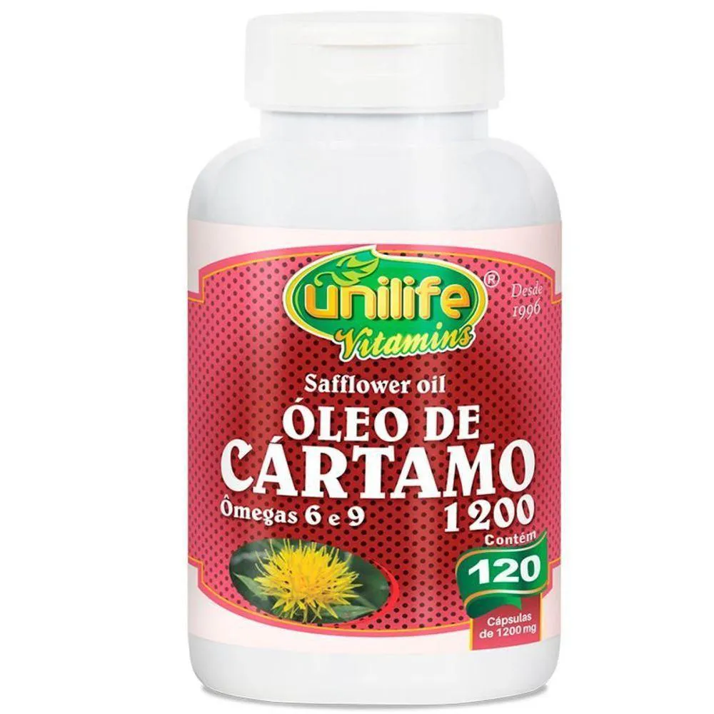 KIT 2 ÓLEO DE CARTAMO 1200MG COM 120CAP