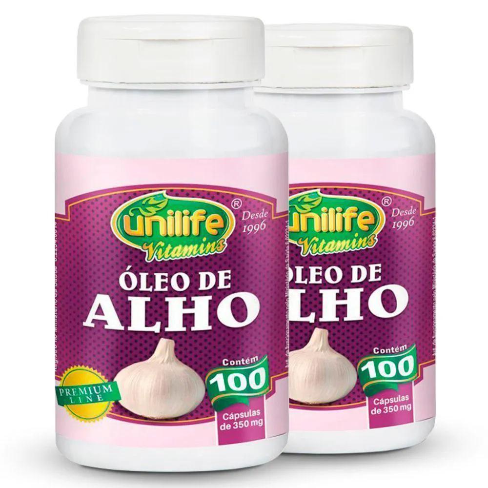 KIT 2 ÓLEO DE ALHO 350MG 100CAP