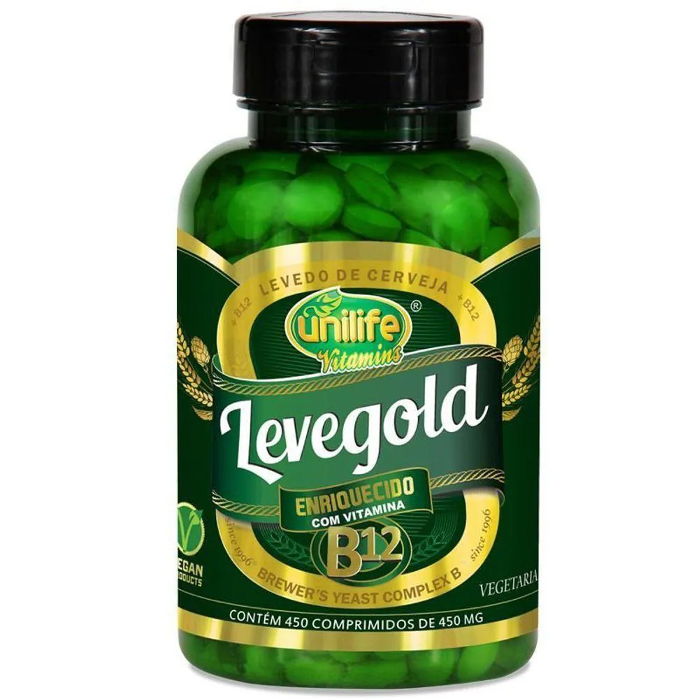 KIT COM 3 LEVEGOLD LEVEDO CERVEJA COM VITAMINA B12 UNILIFE