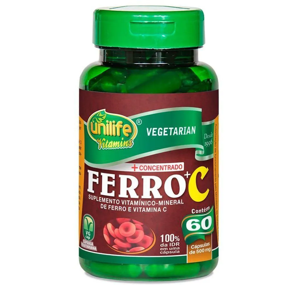 FERRO COM VITAMINA C 60CAP