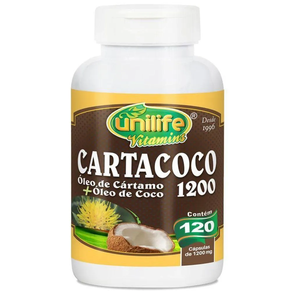ÓLEO DE CARTAMO E COCO CARTACOCO 1200MG UNILIFE