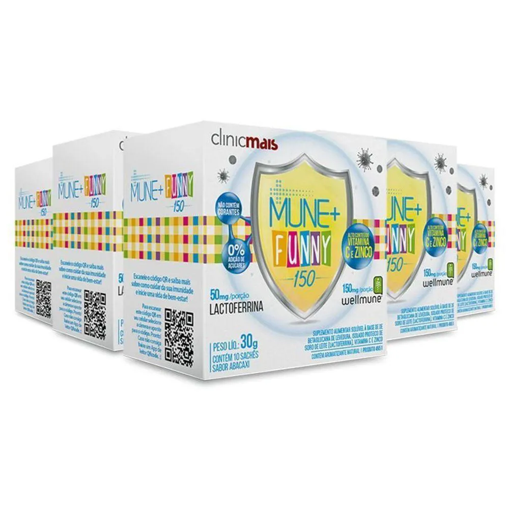 KIT 5 MUNE + FUNNY 150 PARA IMUNIDADE INFANTIL