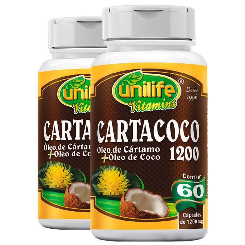 KIT 2 CARTACOCO ÓLEO DE CARTAMO E COCO 60CAP