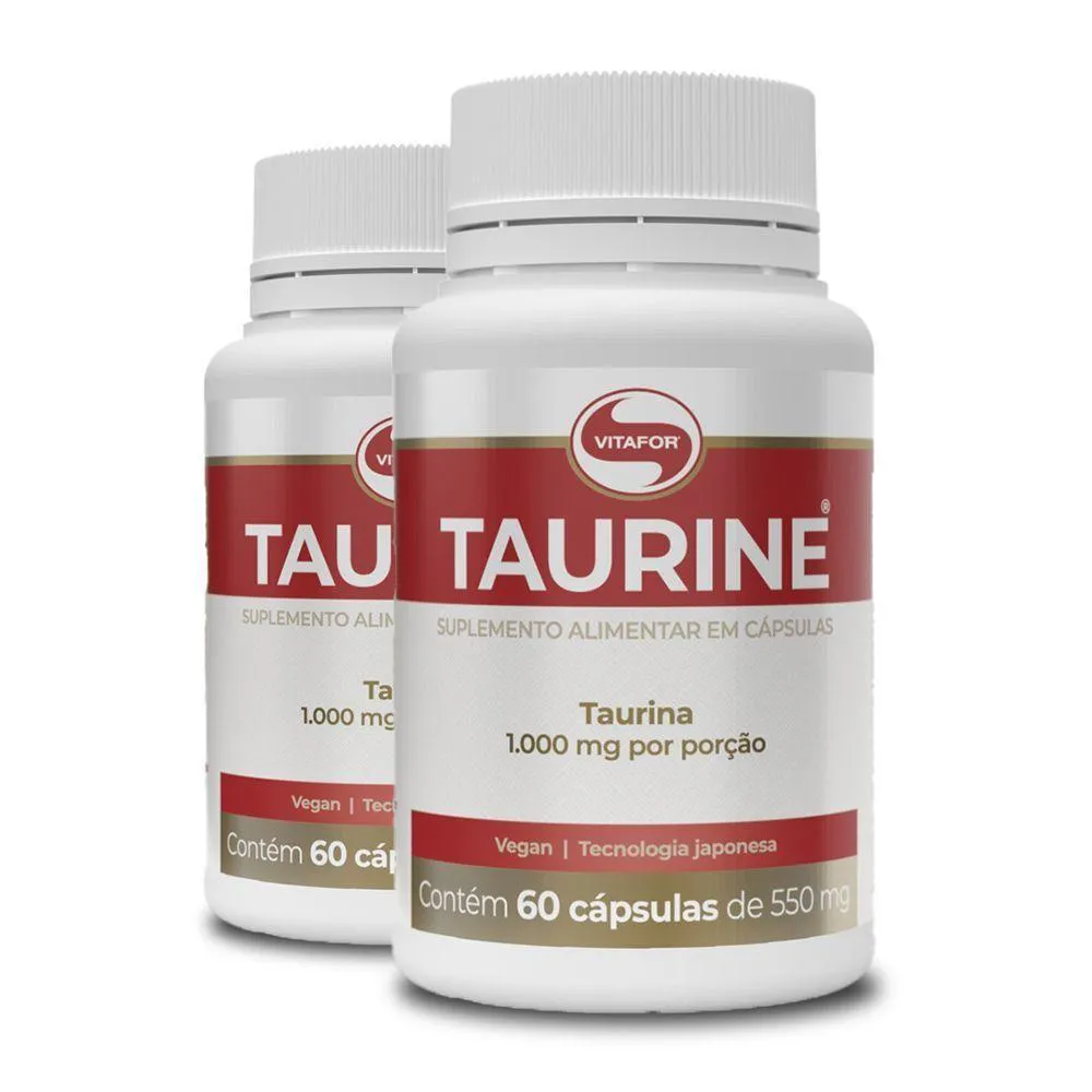 KIT 2 TAURINE VITAFOR 60 CáPSULAS DE 550MG