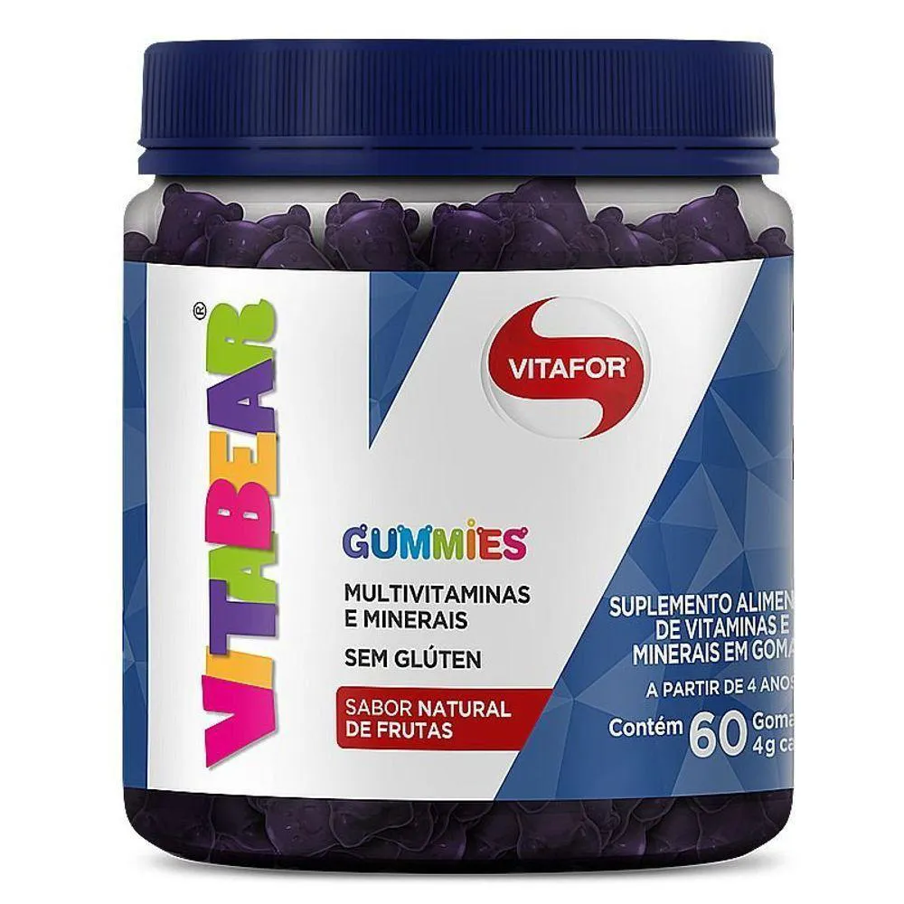 KIT 2 VITA BEAR MULTIVITáMINICOS 200G VITAFOR 60 GOMAS