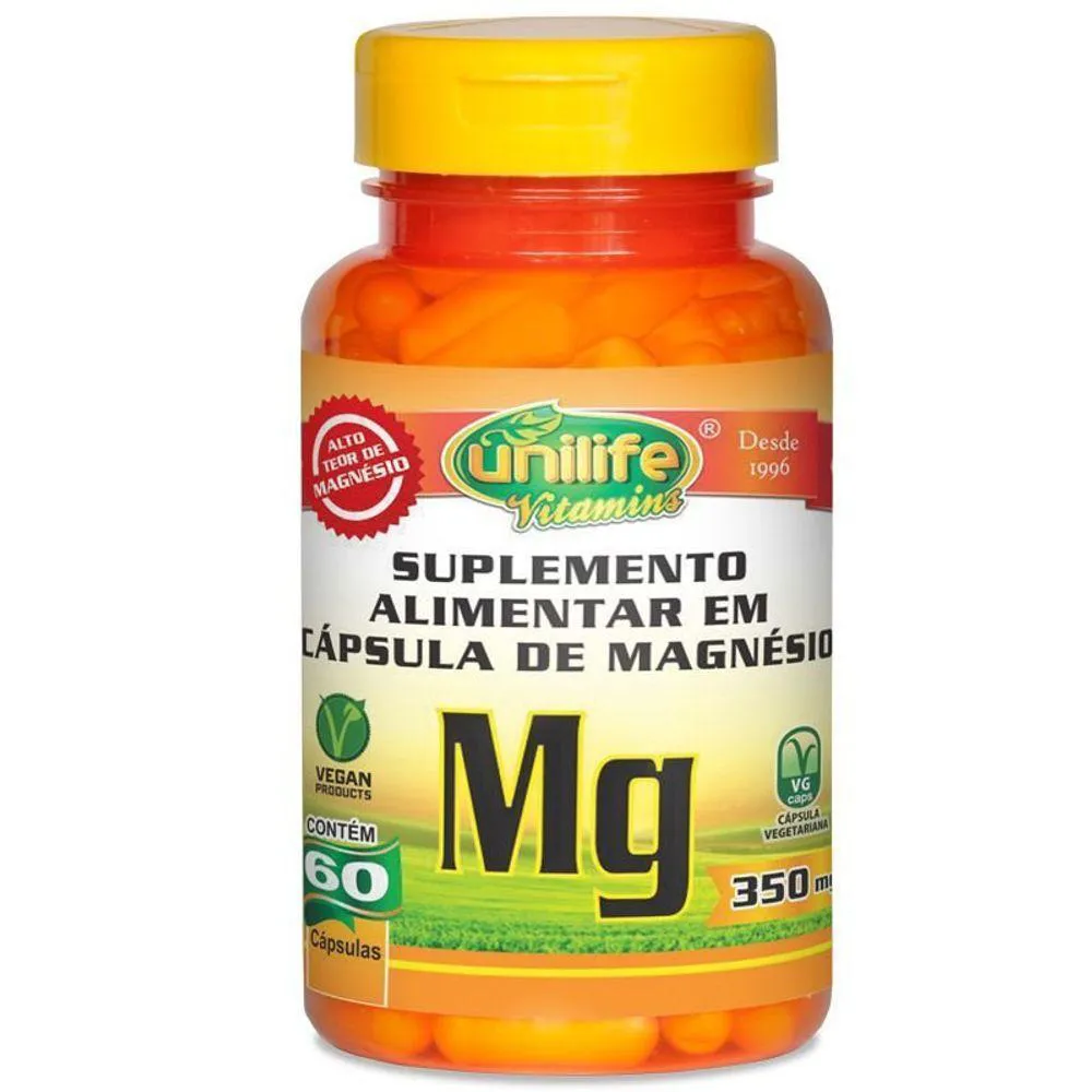 KIT 5 MAGNéSIO QUELATO UNILIFE 60 CáPSULAS