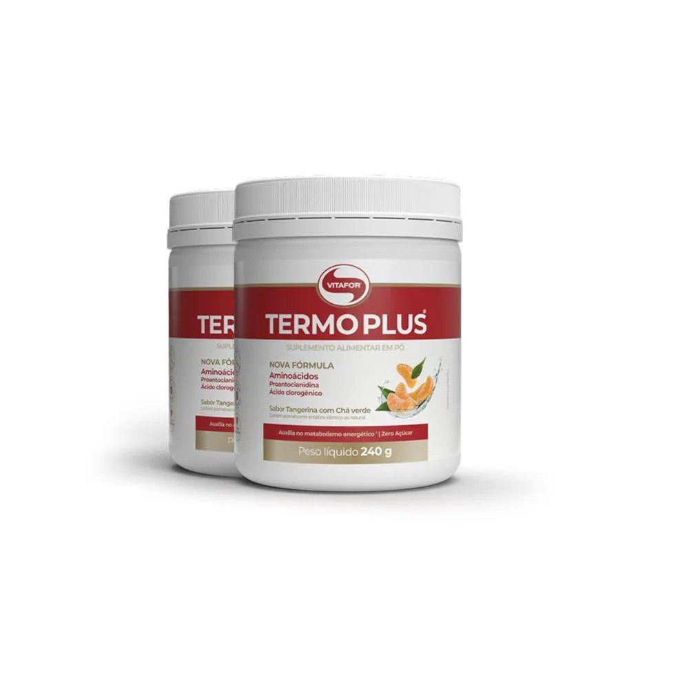 KIT 2 TERMOPLUS DA 240G SABOR TANGERINA COM CHá VERDE