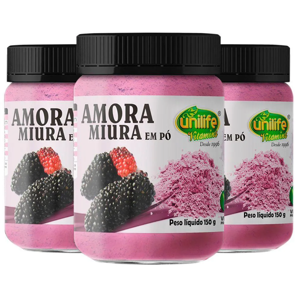 KIT 3 AMORA MIURA EM Pó 150G UNILIFE