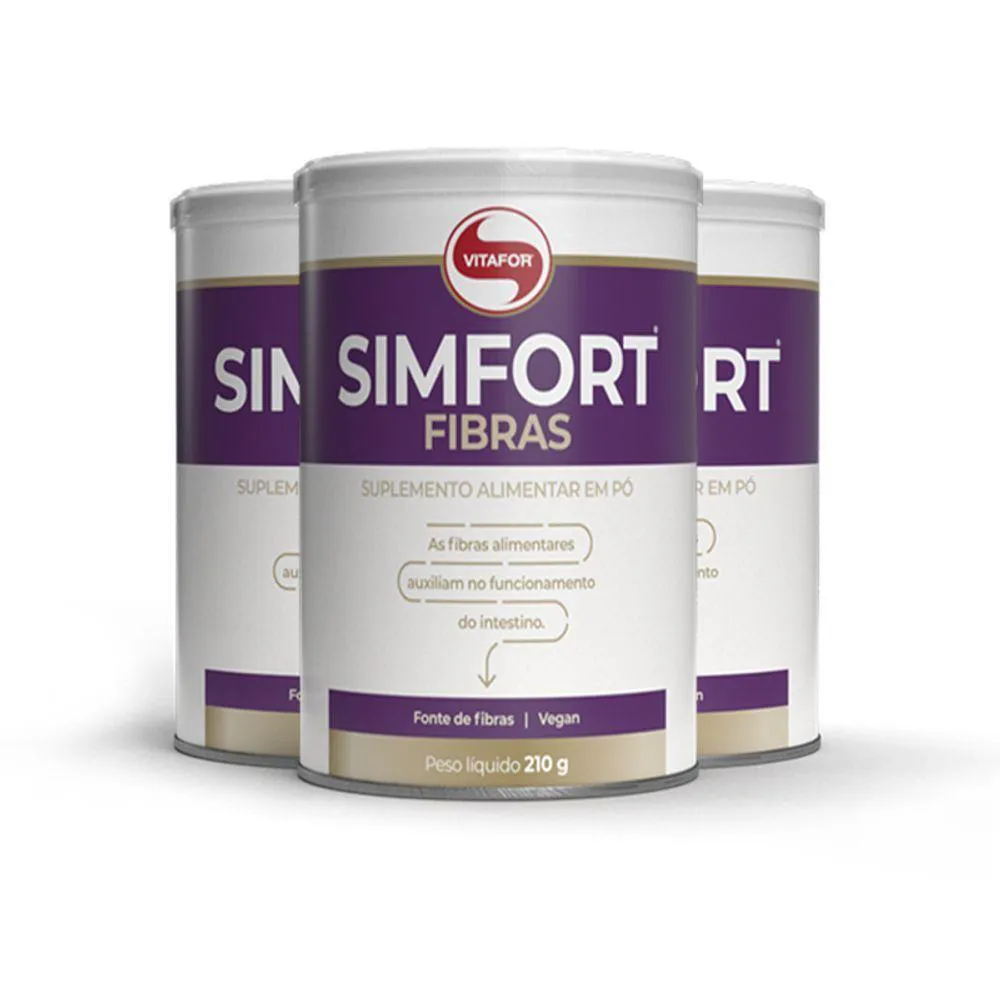 KIT 3 SIMFORT FIBRAS VITAFOR 210G