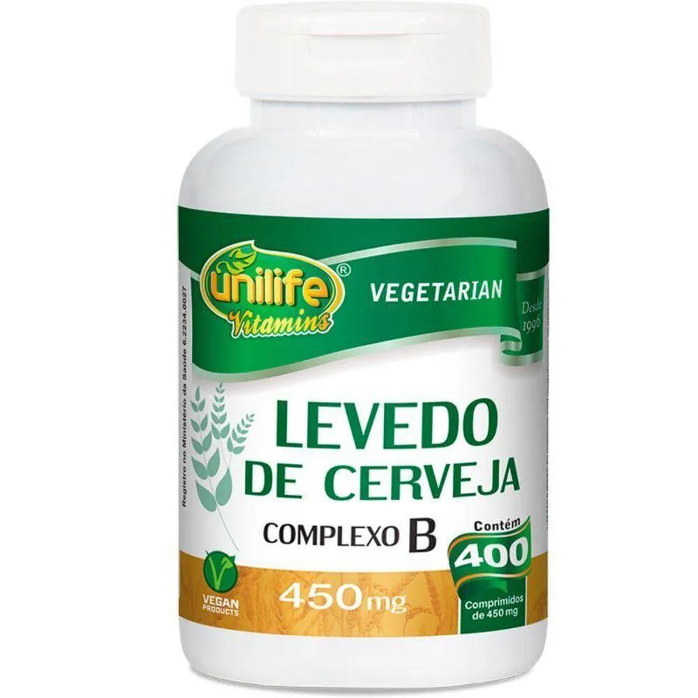LEVEDO DE CERVEJA COMPLEXO B 400 COMPRIMIDOS UNILIFE
