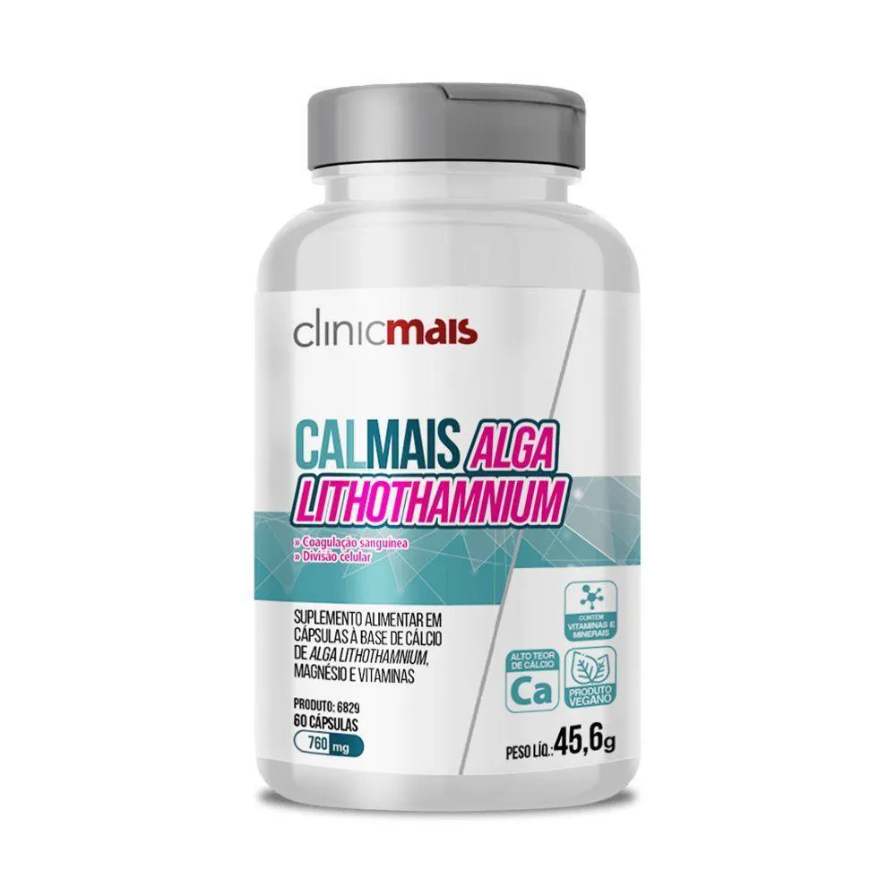 CALMAIS ALGA LITHOTHAMNIUM CLINIC MAIS 760MG 60 CáPSULAS