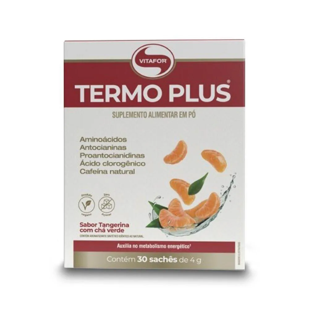 TERMO PLUS VITAFOR TANGERINA E CHá VERDE 30 SACHêS 4G