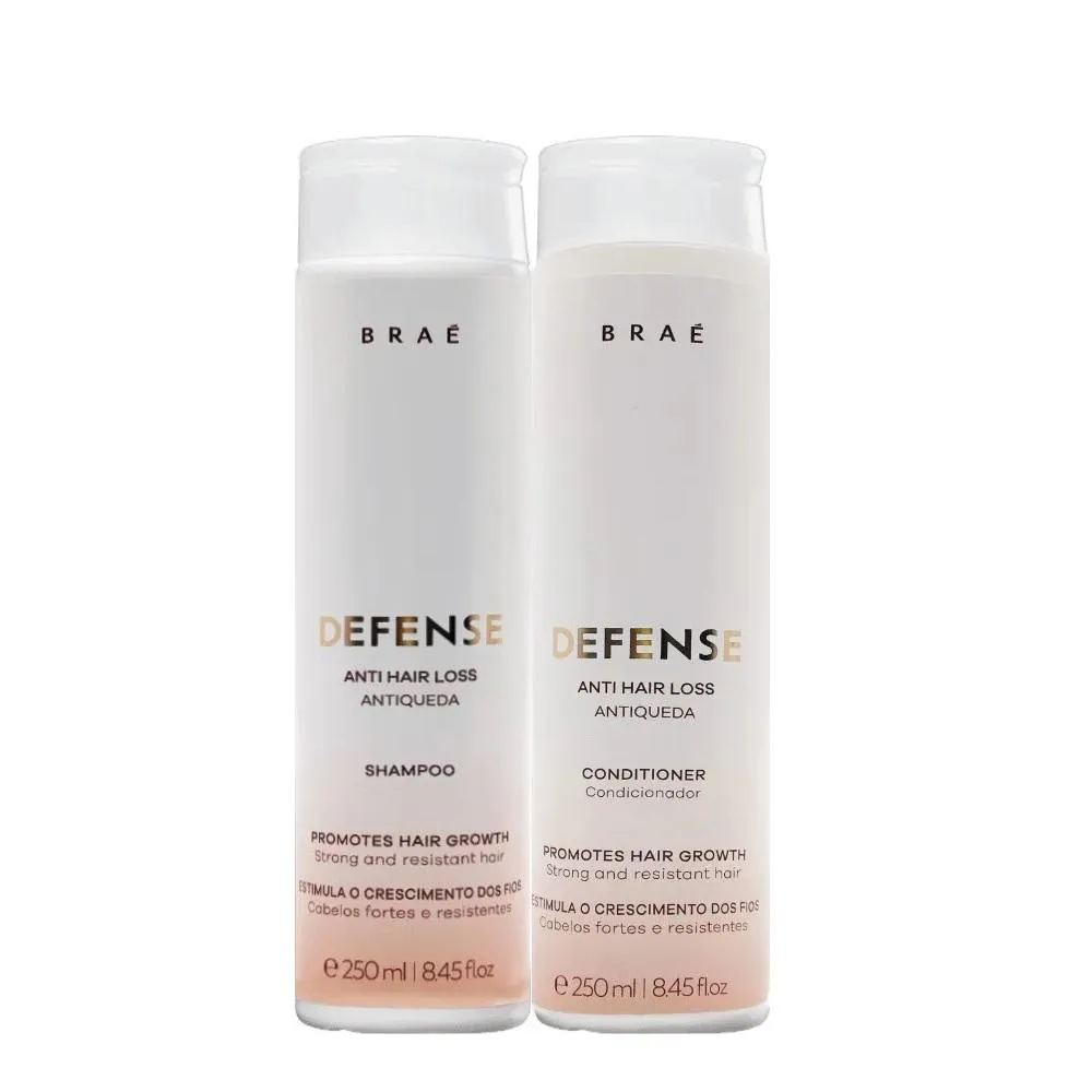 KIT BRAé DEFENSE ANTI HAIR LOSS SHAMPOO 250ML + CONDICIONADOR 250ML