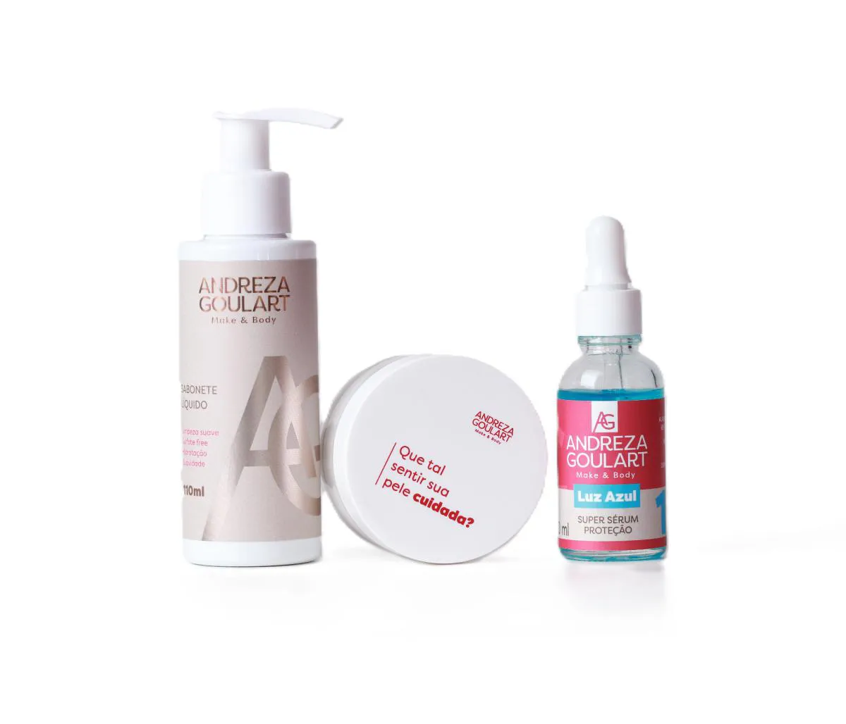 KIT SKINCARE| SABONETE LíQUIDO + HIDRATANTE + SéRUM 10+ • ANDREZA GOULART