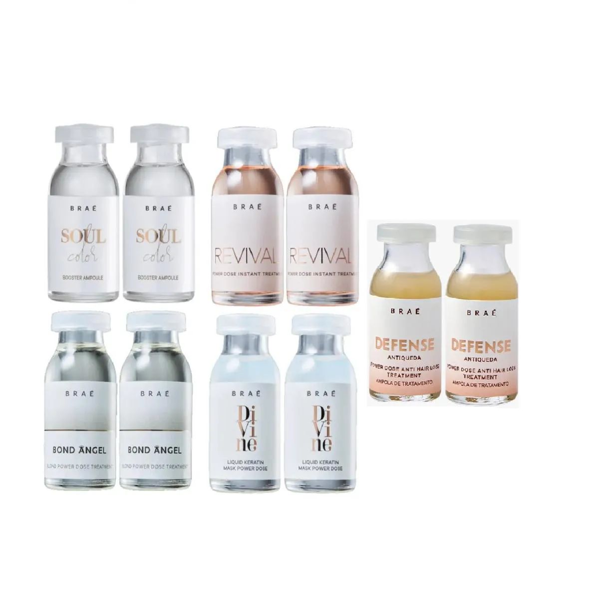 KIT COMPLETO BRAé - TRANSFORME SEUS CABELOS COM 10 AMPOLAS PODEROSAS