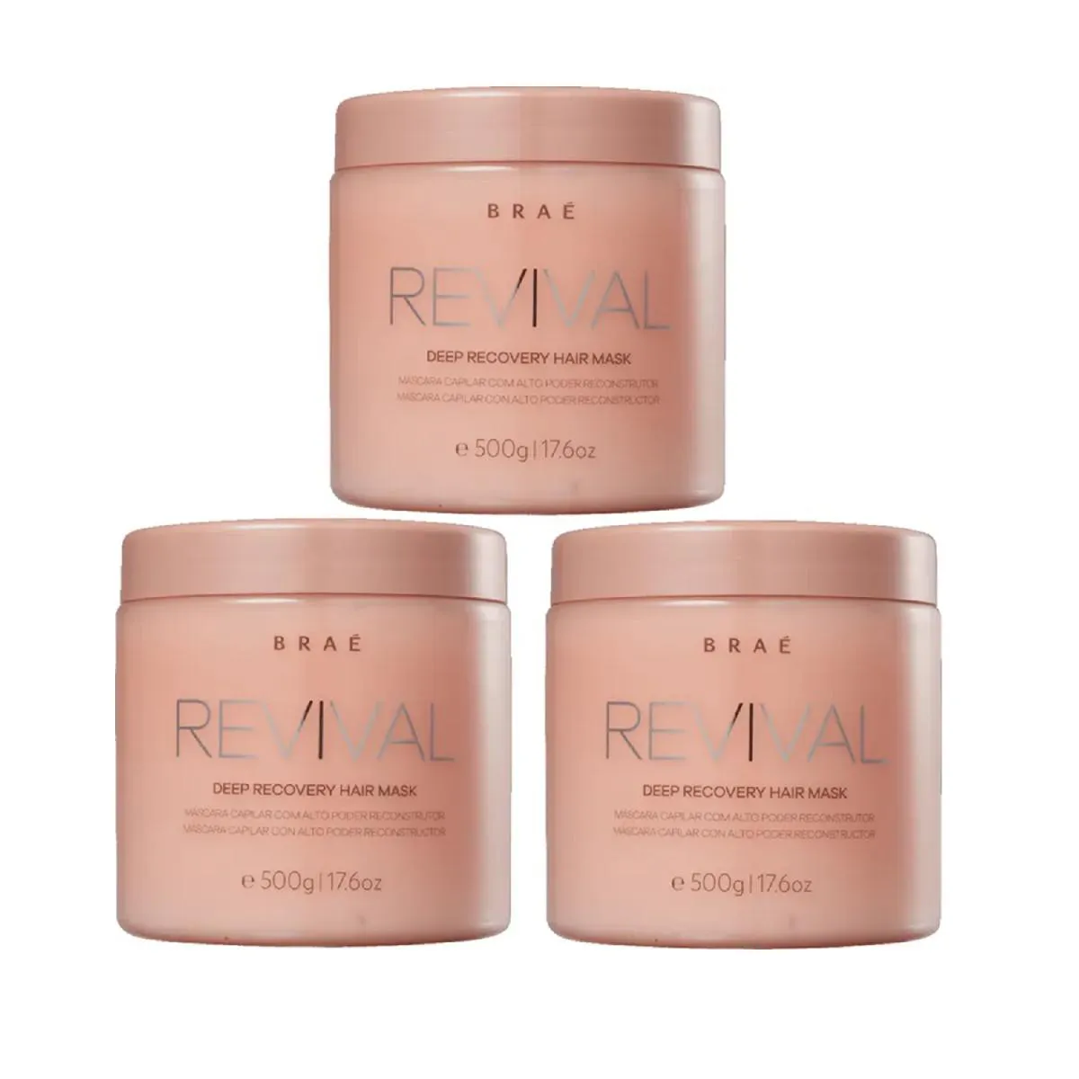 KIT BRAé - MáSCARA REVIVAL 500G (3UNIDADES)
