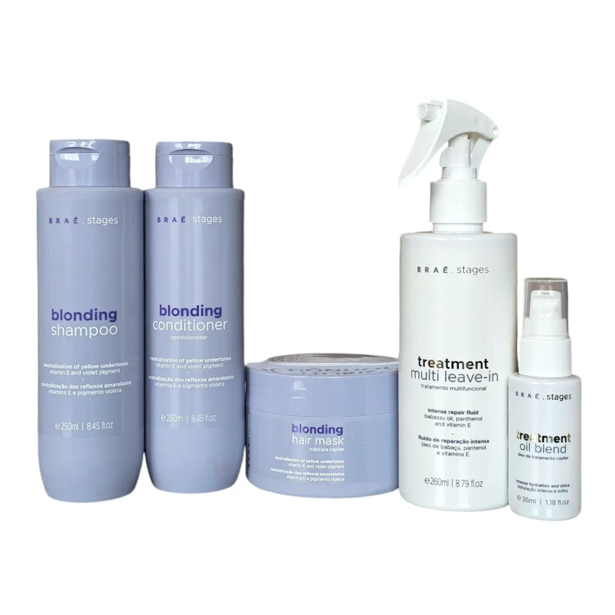 KIT BRAé STAGES BLONDING - TRATAMENTO LOIROS DELICADOS (5 PRODUTOS)