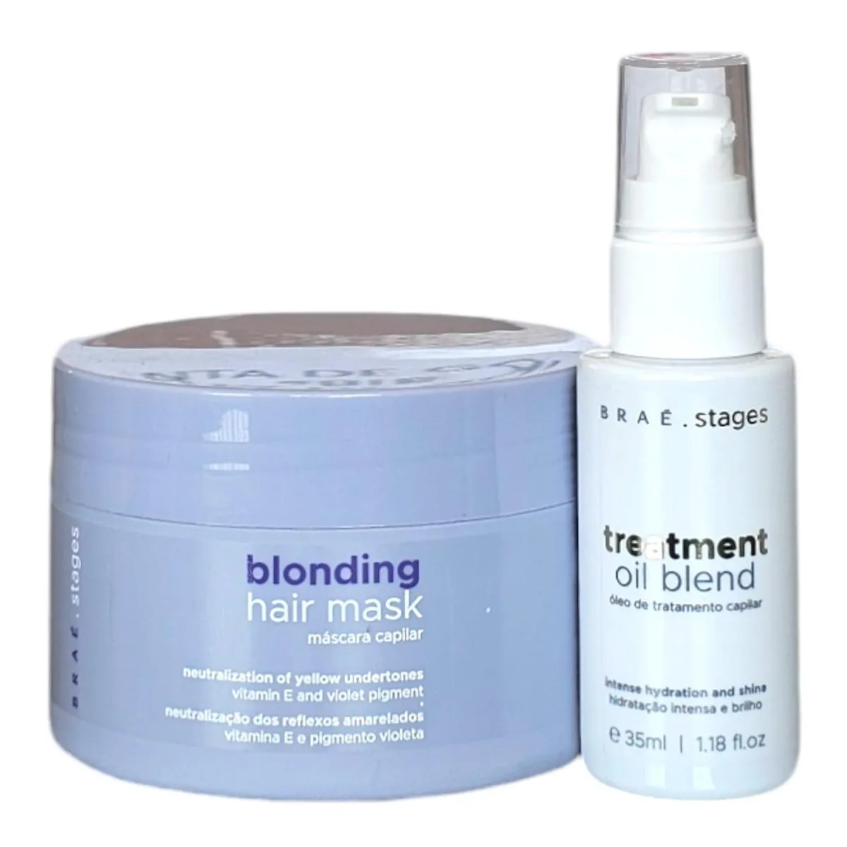 KIT BRAé STAGES BLONDING - MáSCARA 200G + TREATMENT OIL BLEND 35ML