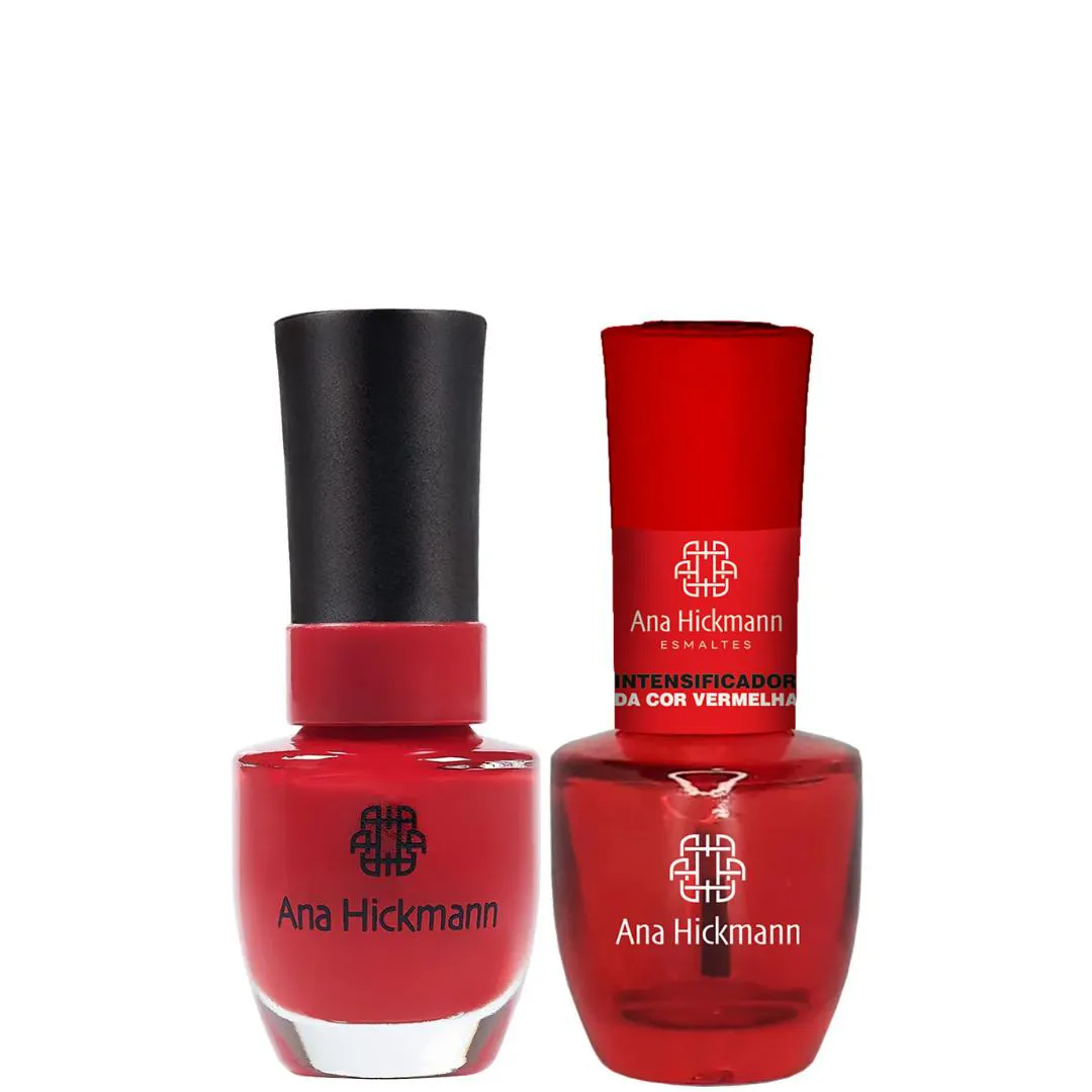 ANA HICKMANN KIT DE ESMALTE COR VIM PRA CAUSAR + INTENSIFICADOR DA COR VERMELHA