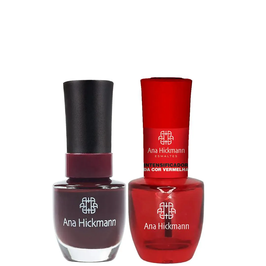 ANA HICKMANN KIT DE ESMALTE COR SOU EU + INTENSIFICADOR DA COR VERMELHA