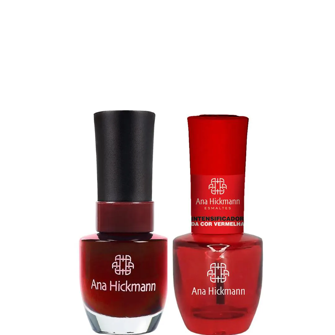 ANA HICKMANN KIT DE ESMALTE COR OLHA EU + INTENSIFICADOR DA COR VERMELHA