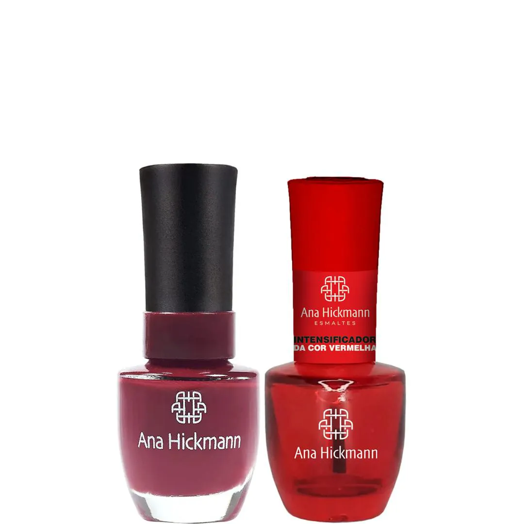 ANA HICKMANN KIT DE ESMALTE COR DEIXO ME LEVAR + INTENSIFICADOR DA COR VERMELHA