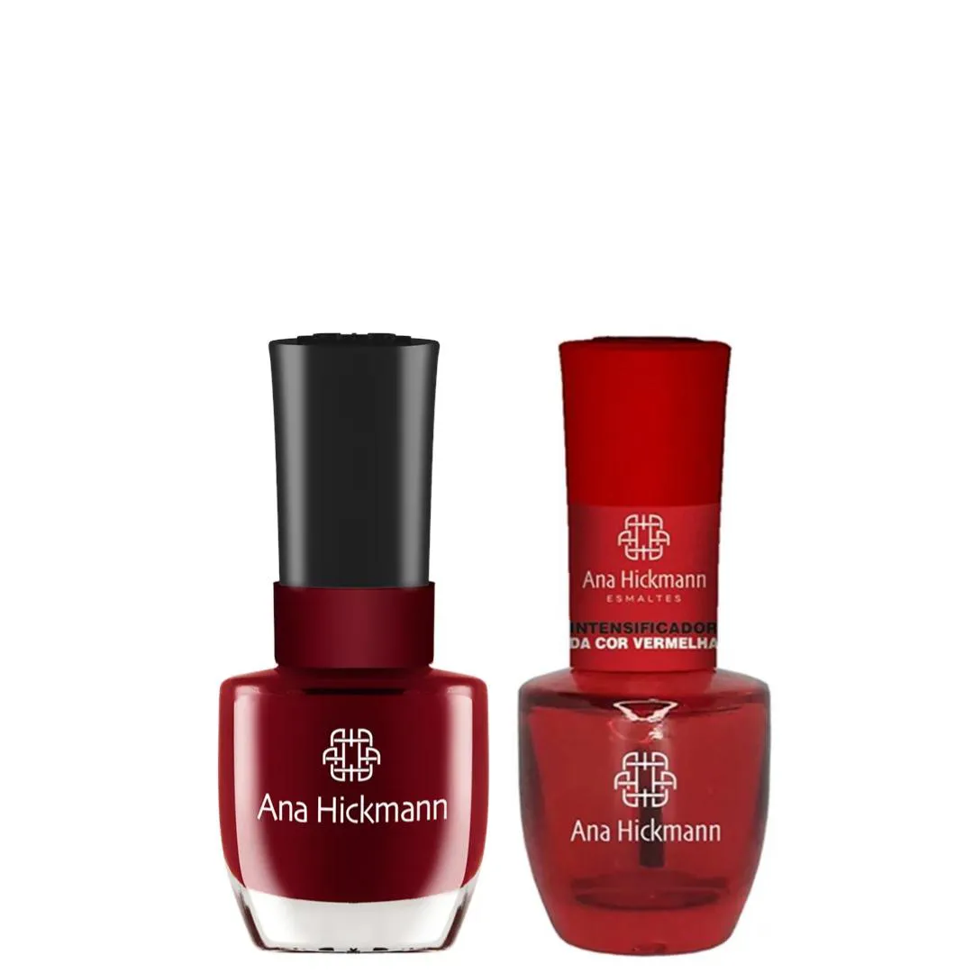 ANA HICKMANN KIT DE ESMALTE COR ALéM DA REBELDIA + INTENSIFICADOR DA COR VERMELHA